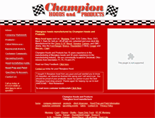 Tablet Screenshot of championhoodsandproducts.com